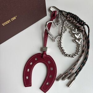 Sticky Zoo Lucky Horseshoe Stacked Bag Charm/Keychain